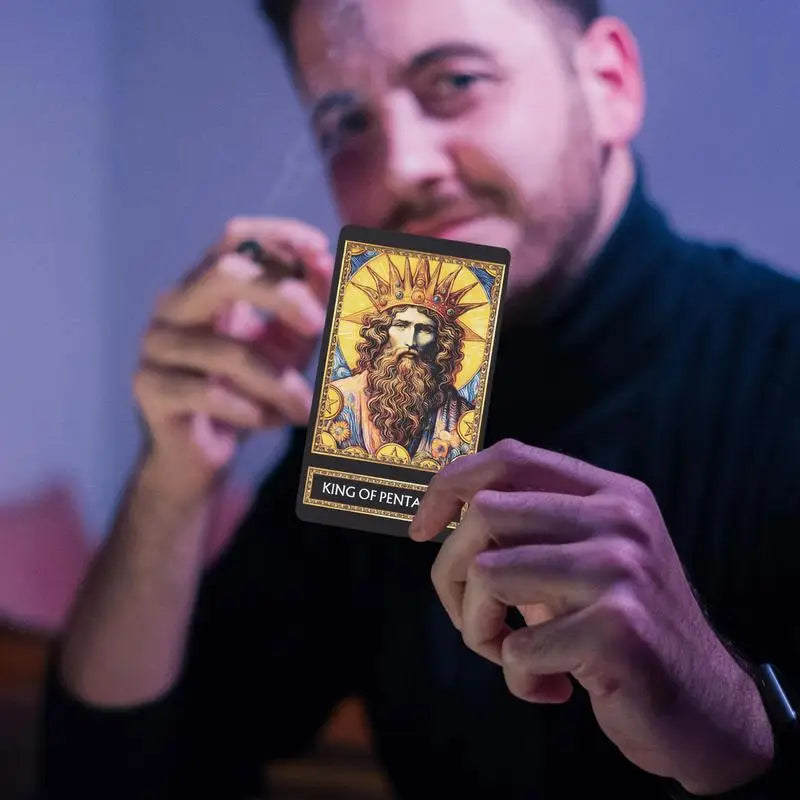 Fortune Telling Tarot Cards Starry Space Tarot Cards Divination Tools Standard Tarot Decks for Board Game Fate Divination
