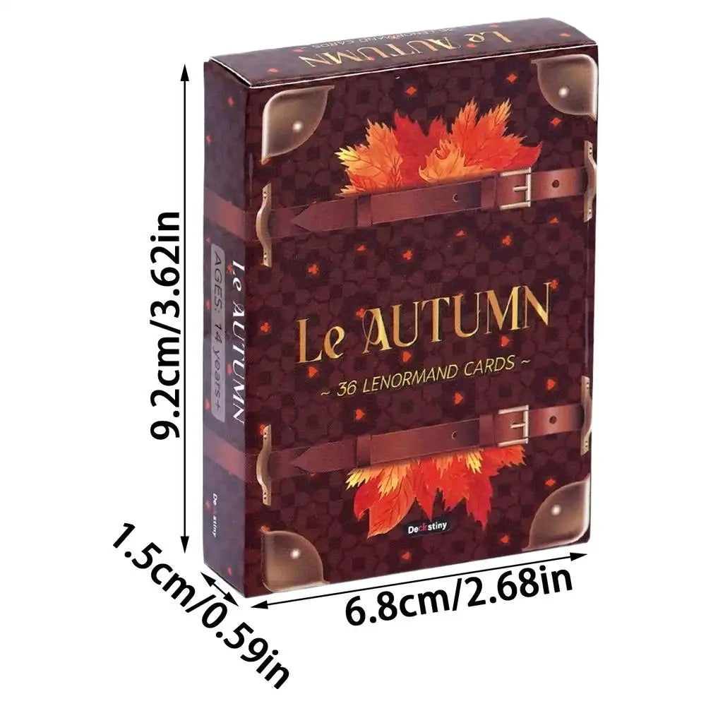 Tarot Cards 36 Pieces Fall Fortune Tarot Cards Aesthetic Divination Deck for Divination Meditation Learning Kids Teens Adults