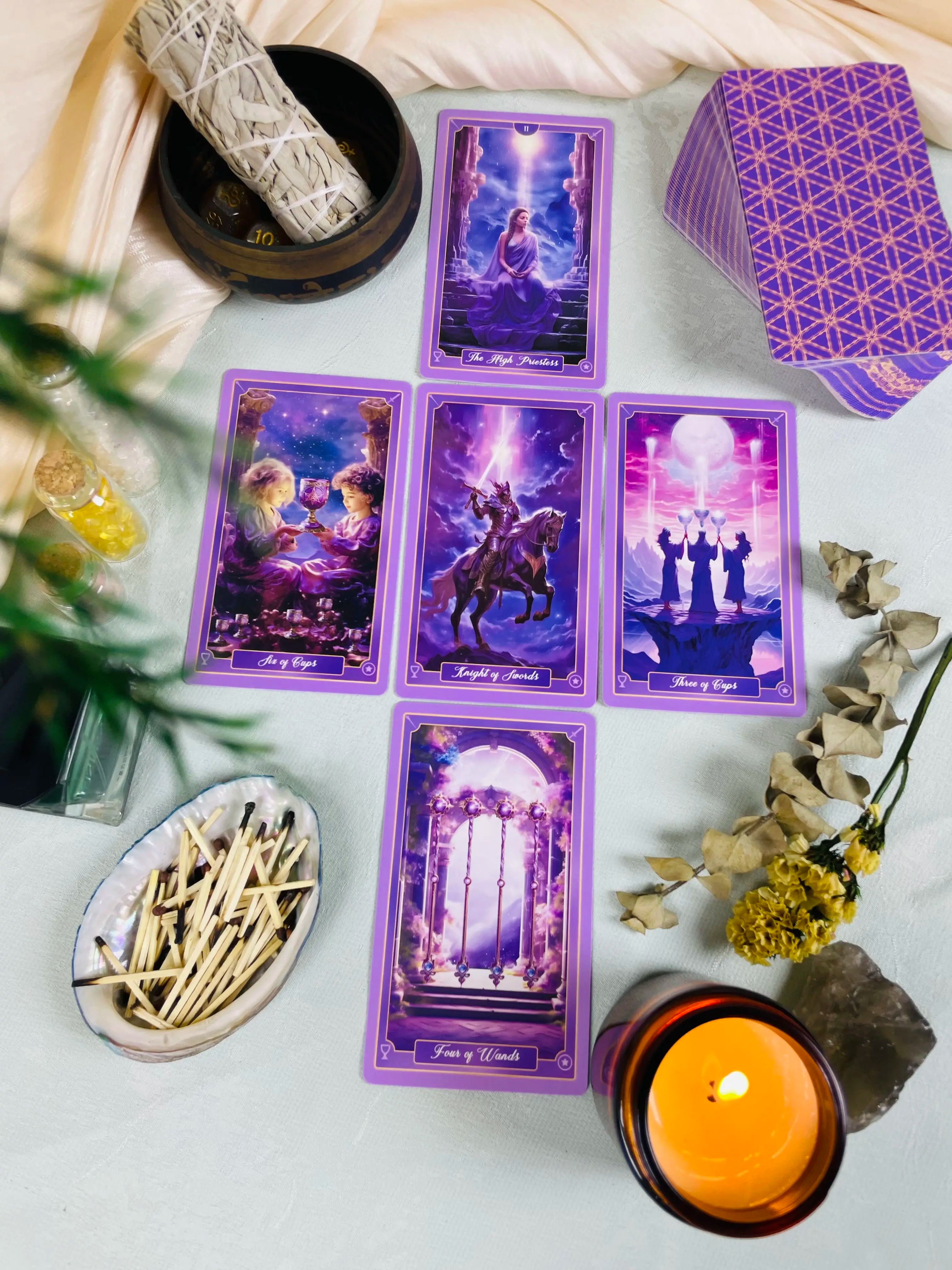Fantasy Tarot Deck With Keywords Meanings On Cards For Beginners Learning Divination Fate Fortune Telling Board Game Oracle PDF
