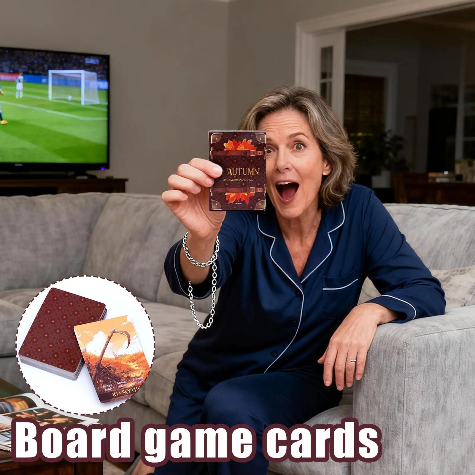 Tarot Cards 36 Pieces Fall Fortune Tarot Cards Aesthetic Divination Deck for Divination Meditation Learning Kids Teens Adults