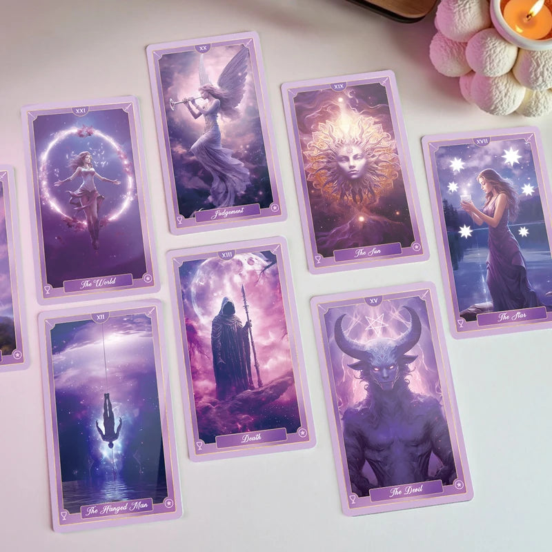 Fantasy Tarot Deck With Keywords Meanings On Cards For Beginners Learning Divination Fate Fortune Telling Board Game Oracle PDF