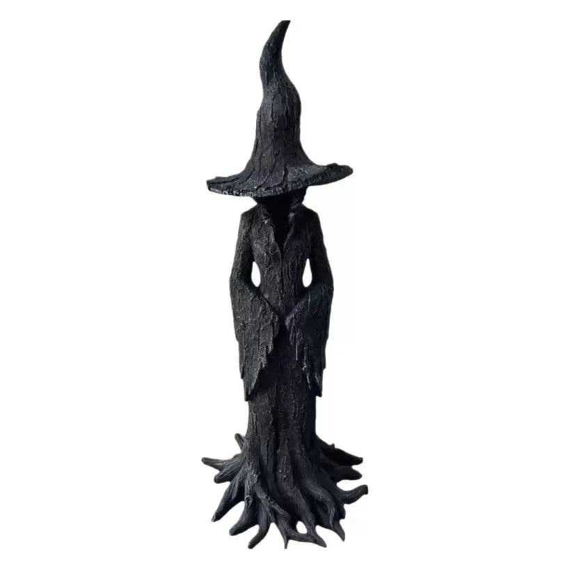 Vintage Witch Statue Resin Craft Tabletop Decor Halloween Gothic Figurine Magician Decor Fantasy Ornament Halloween Decorations