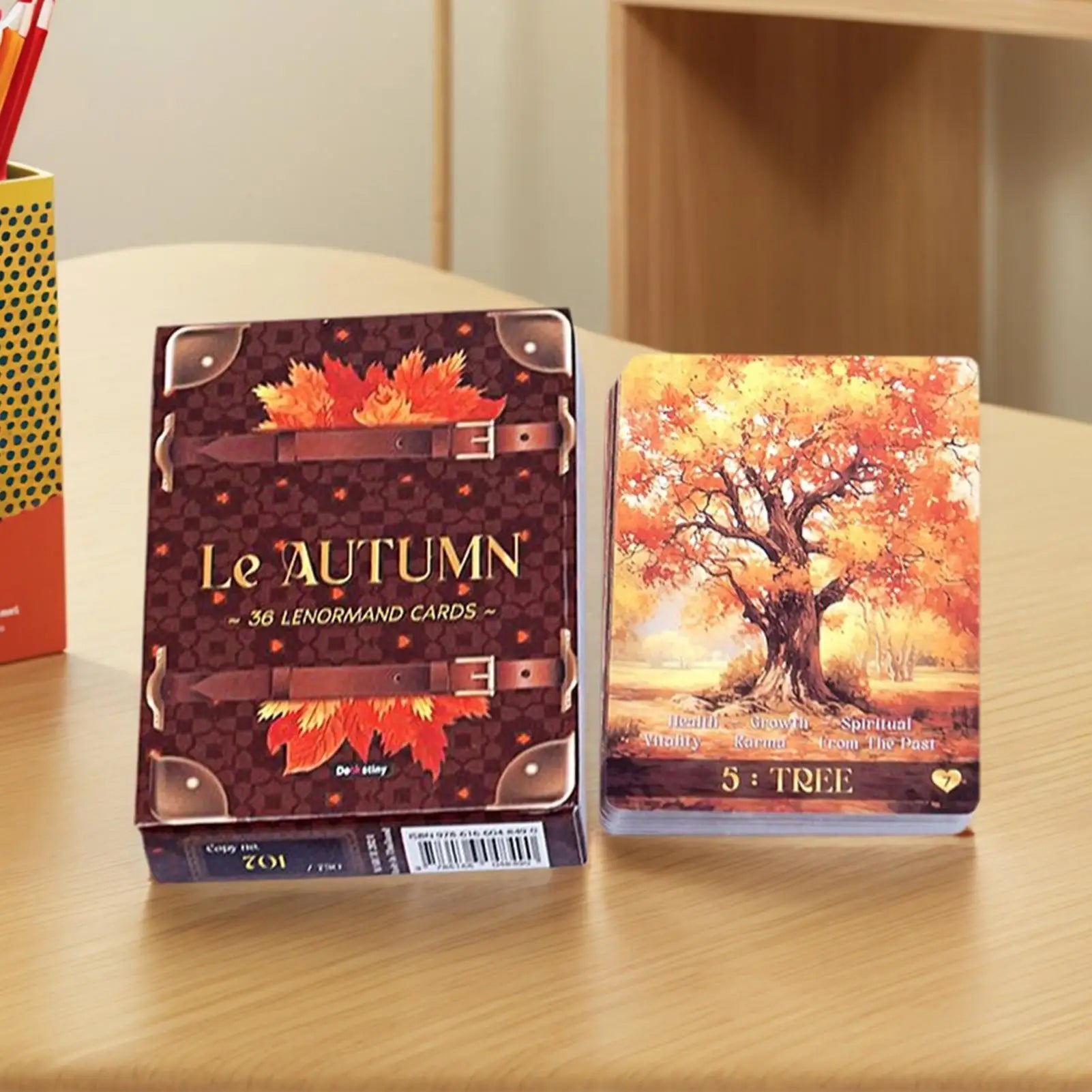 Tarot Cards 36 Pieces Fall Fortune Tarot Cards Aesthetic Divination Deck for Divination Meditation Learning Kids Teens Adults