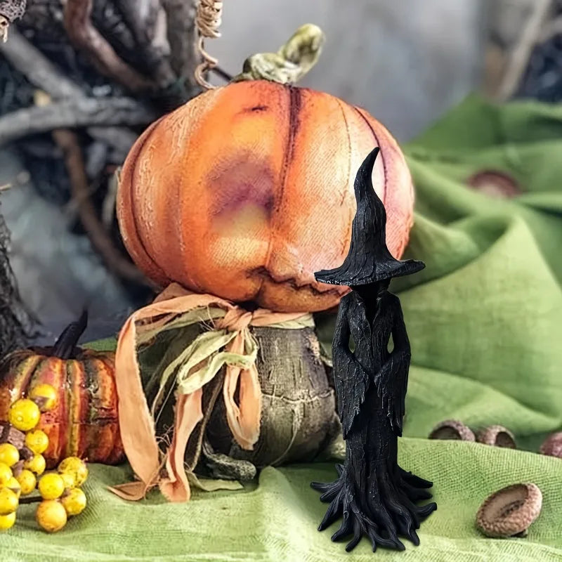 Vintage Witch Statue Resin Craft Tabletop Decor Halloween Gothic Figurine Magician Decor Fantasy Ornament Halloween Decorations