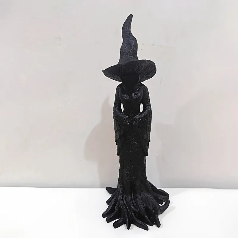 Vintage Witch Statue Resin Craft Tabletop Decor Halloween Gothic Figurine Magician Decor Fantasy Ornament Halloween Decorations