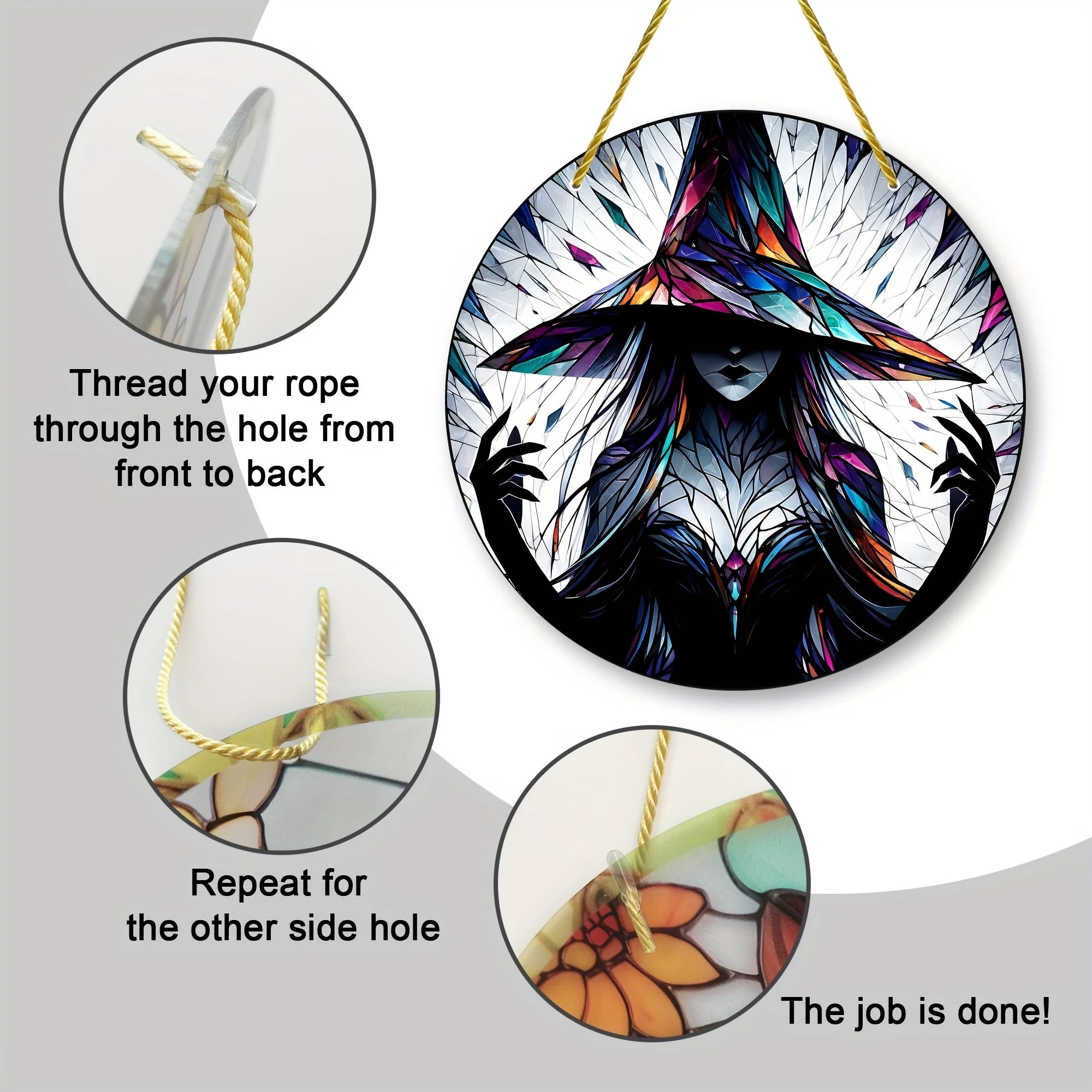 Witch Theme Catcher - Perfect for Halloween, Gifts, Home Decor Wall Art, Perfect for Porches, Bedrooms, Offices, Terrace