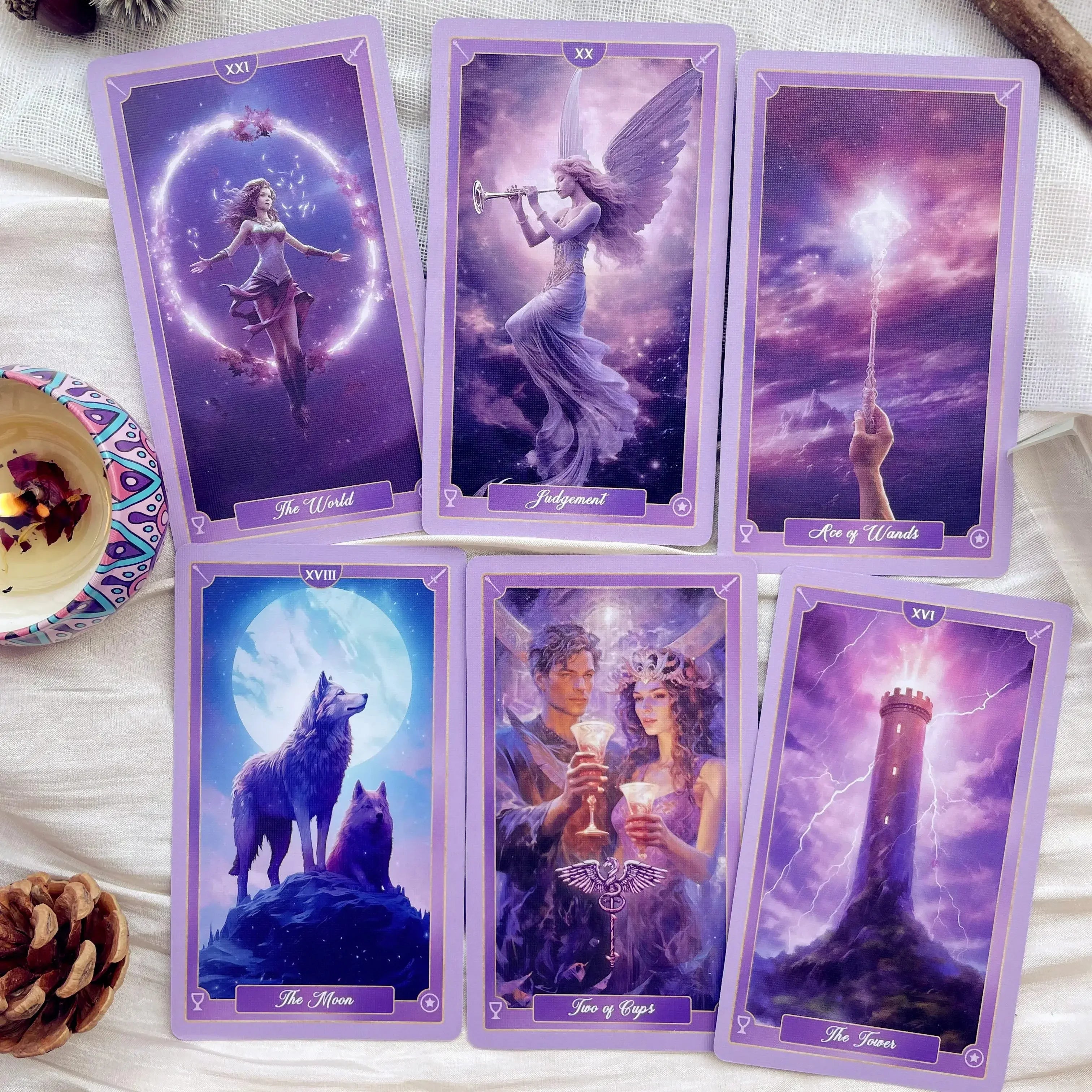 Fantasy Tarot Deck With Keywords Meanings On Cards For Beginners Learning Divination Fate Fortune Telling Board Game Oracle PDF