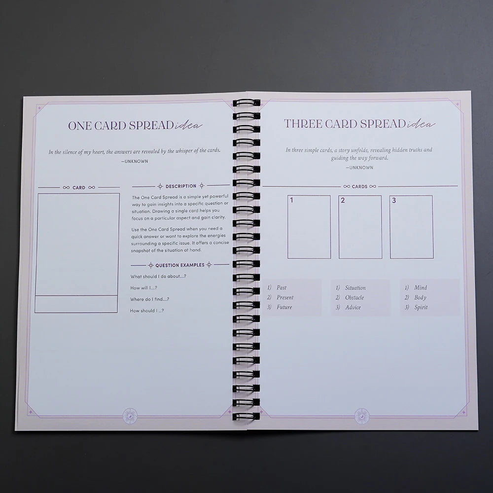 Tarot Journal 68 Pages Card Readings Spreads Major Arcana Cards Study Sheet Tarot Reading Mental Healing Decision-Making Astrolo