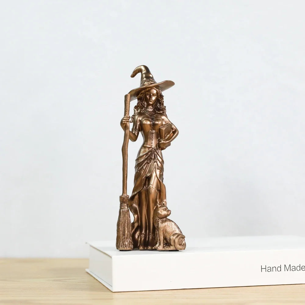 Resin witch Statue for Home Decor, Nordic Minimalist Sculpture, Handmade Crafts, Office Decoration, Figurine Gifts