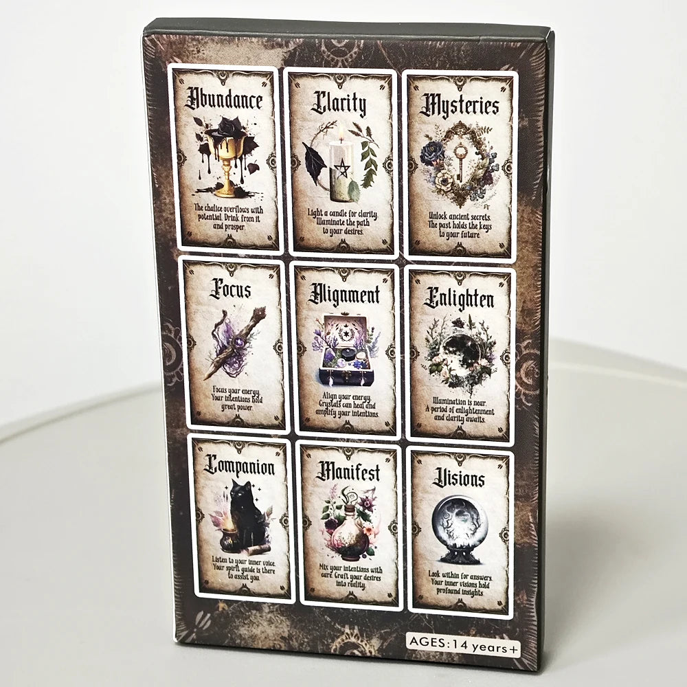 Wise Witch Oracle Deck 12*7cm 20 Pcs Oracle Cards Divination Tool, Tarot Reading, Witchcraft, Wicca, Grimoire, Bos
